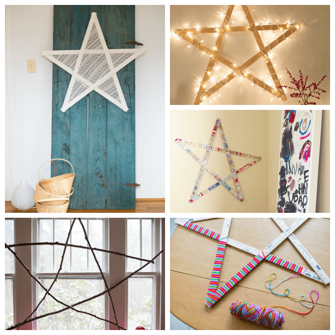 Wooden Star Decorations Five Ways