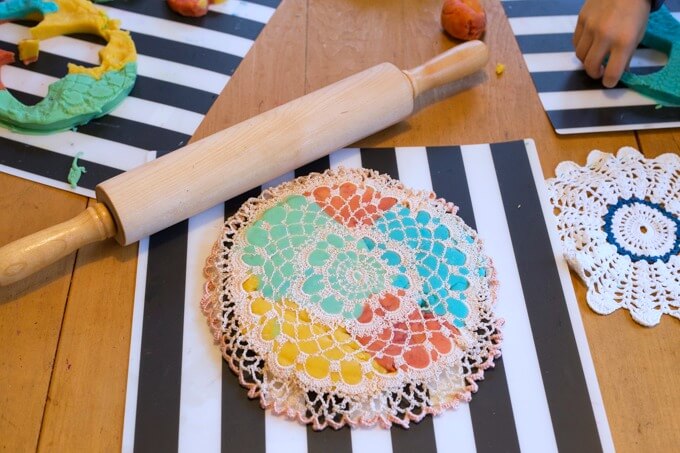 How to Make Lace Prints in Playdough