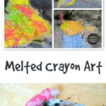 Melting Crayons Art on Canvas with Watercolor Resist - Artful Parent