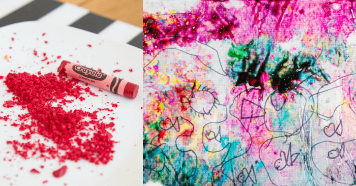 Melted Crayon Stained Glass Art with Kids
