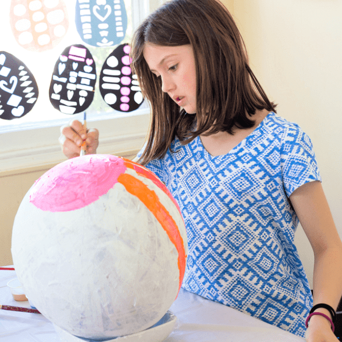 papier mache egg easter crafts for kids