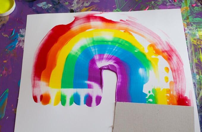 Rainbow Scraper Art