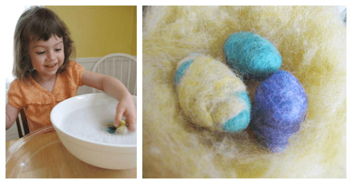 Make Wool Felted Easter Eggs