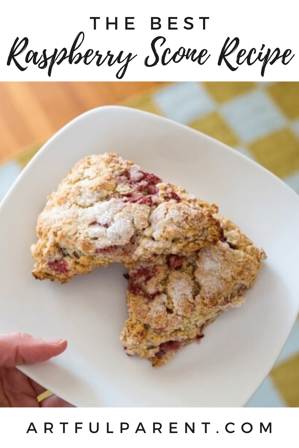 raspberry scone recipe pin