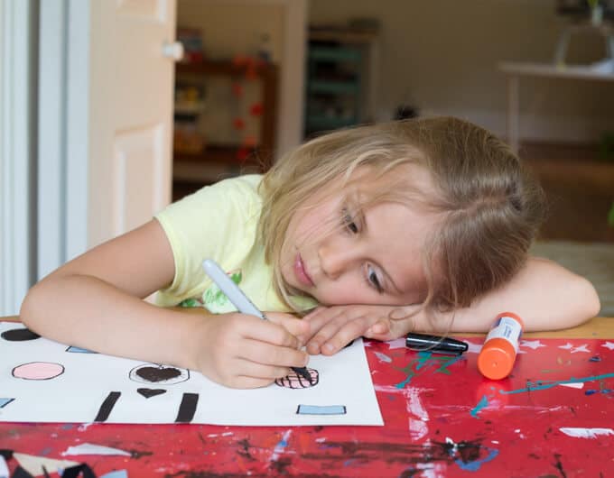 Paper Collage Ideas for Kids - Adding Detail with Markers