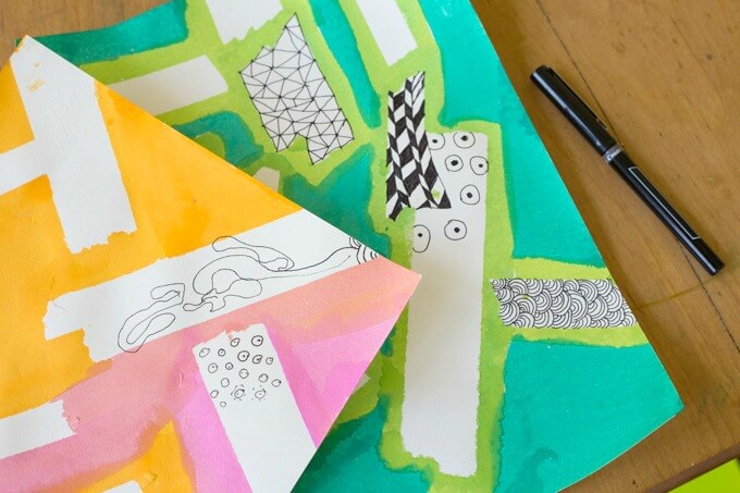 Tangle Art Activity for Kids