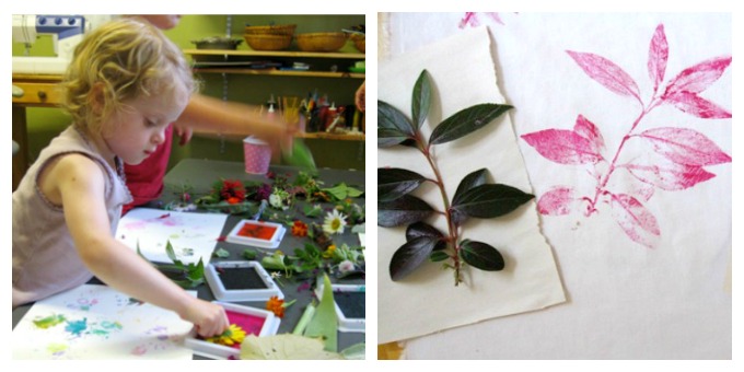 Nature Art for Kids -Flower Printing and Leaf Printing