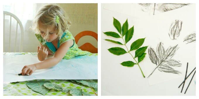 Nature Art for Kids - Leaf Rubbings