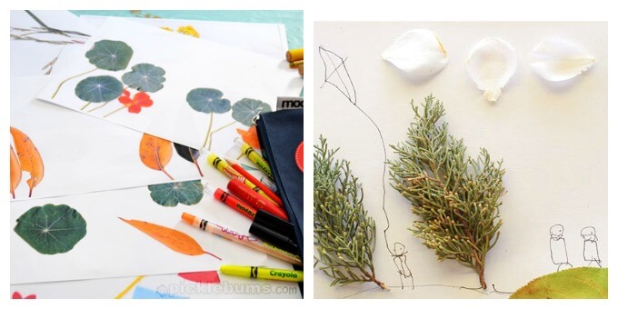 Nature Art for Kids - Nature Items as Drawing Prompts