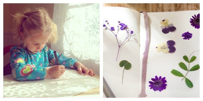 Nature Art for Kids - Shadow Tracing and Nature Journals