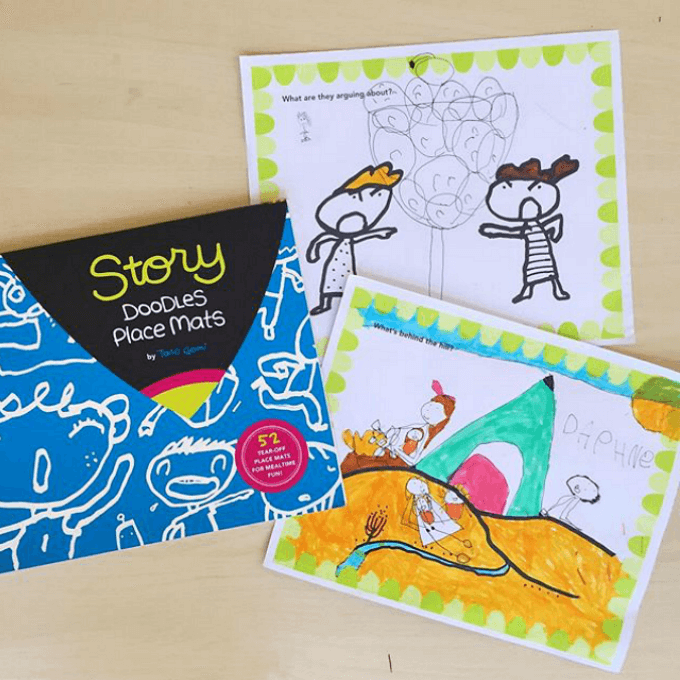 Alternatives to Coloring Books - Story Doodles Place Mats by Taro Gomi