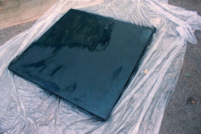 How to Make Your Own Chalkboard - Applying chalkboard paint