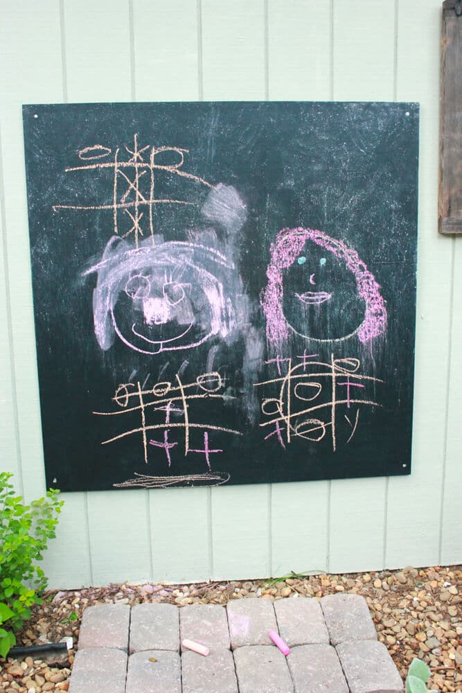 Drawings and Games on the Homemade Chalkboard
