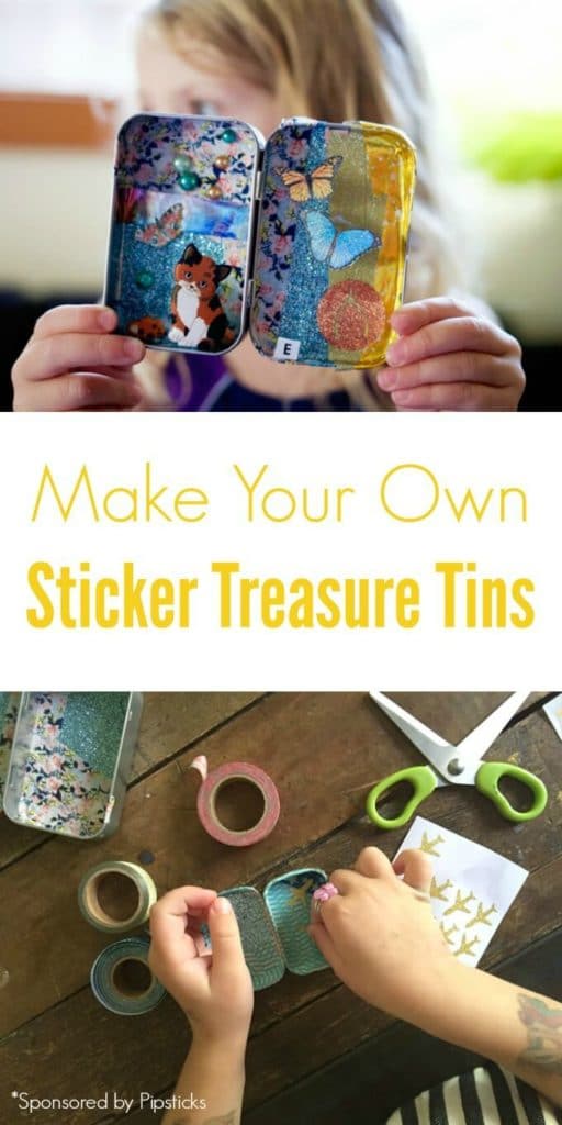 A Sticker Craft for Kids - Make Your Own Sticker Treasure Tins