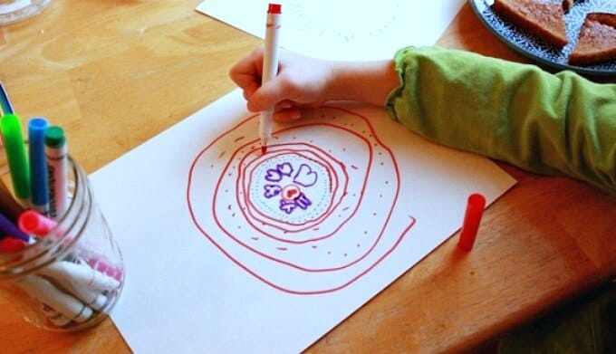 Back and Forth Mandala Drawings with Kids