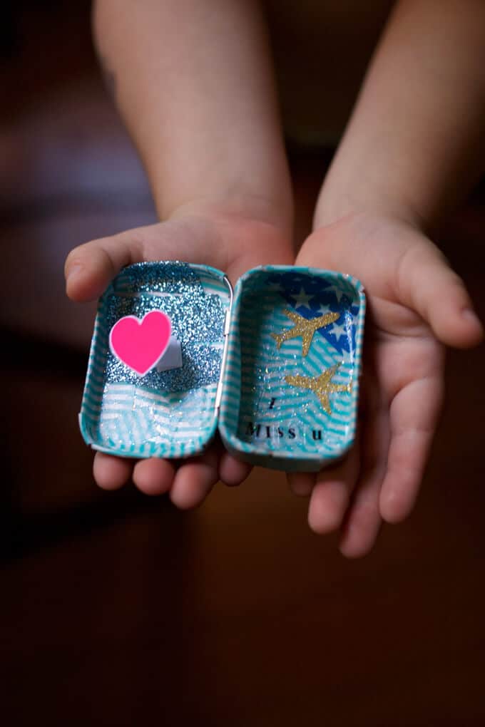 Sticker treasure tins - a sticker craft for kids