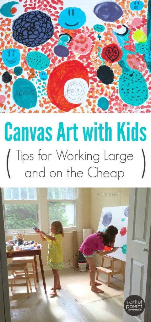 How to Do Large Scale Canvas Art with Kids