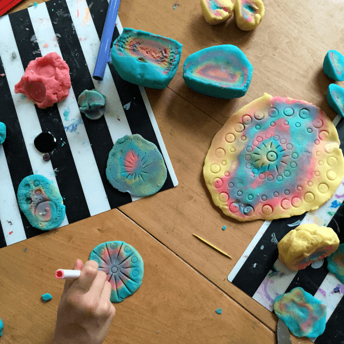 Playdough Fun for Kids - Making Mandala Designs in Playdough