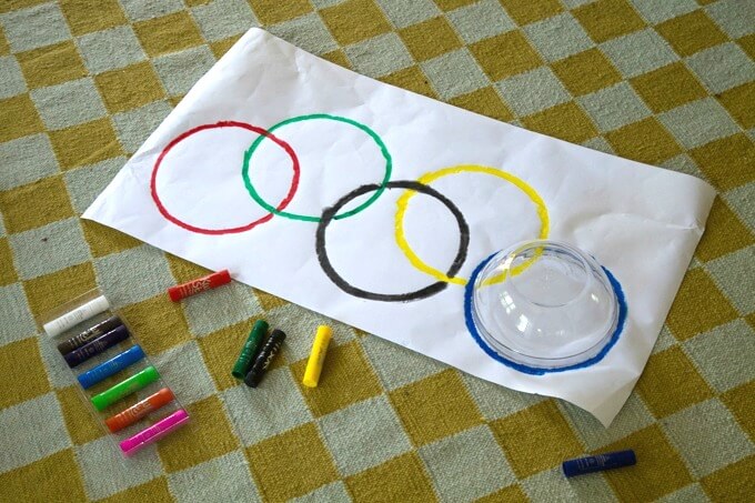 A Homemade Olympic Rings Sign