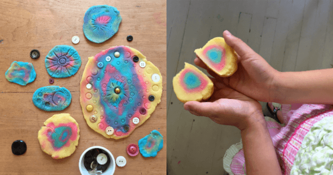 Playdough Fun with Mandalas, Color Mixing, and Earth Balls