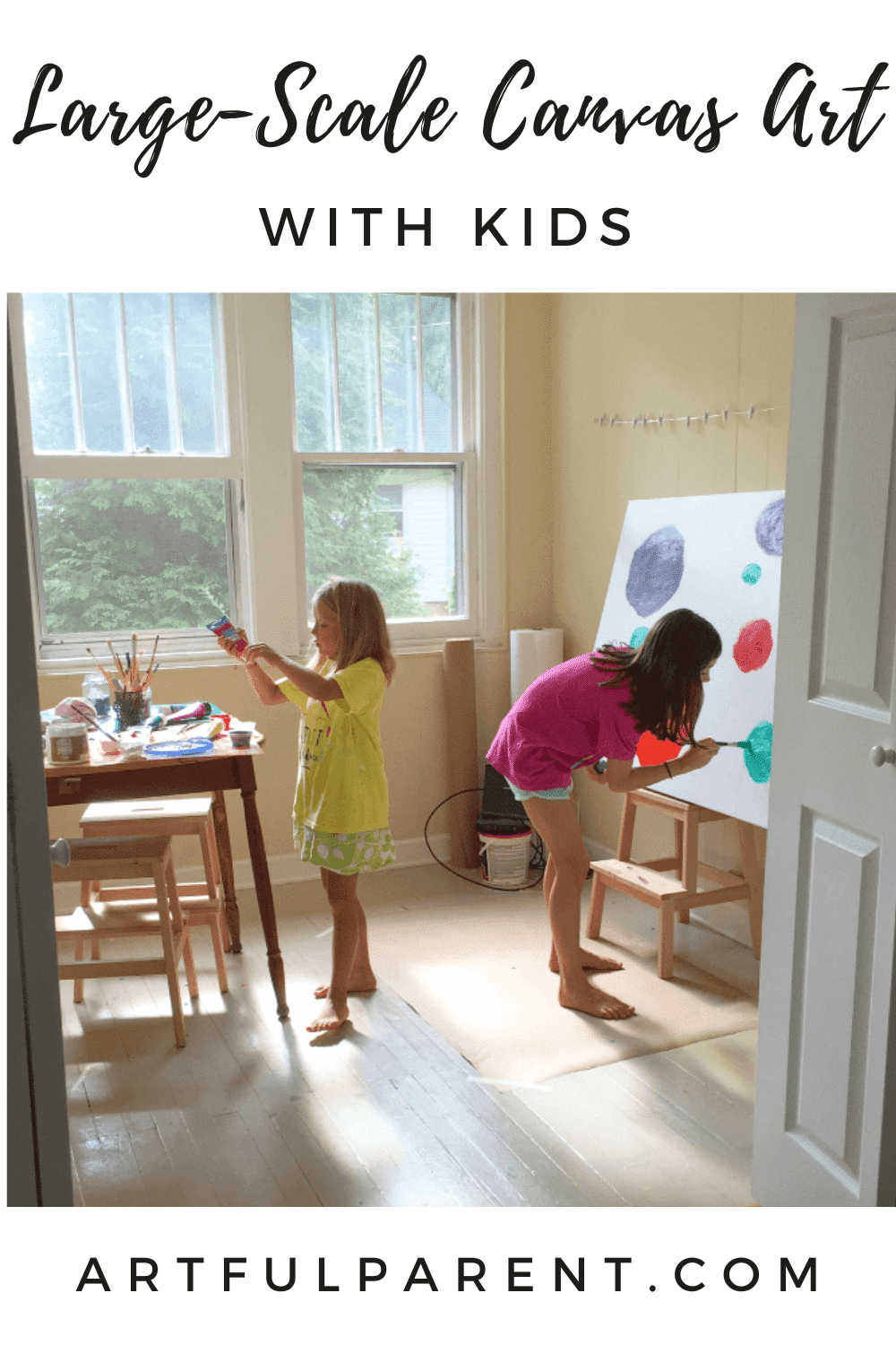 Large-Scale Canvas Art with Kids