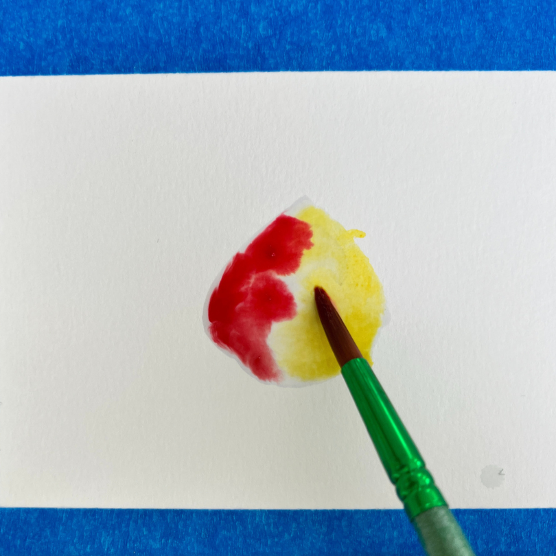 watercolor mixing