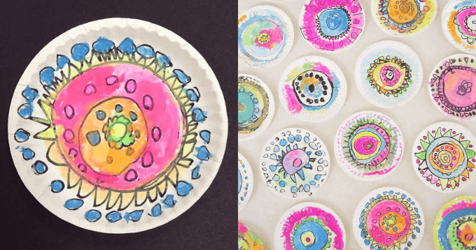 Dot Art Ideas for Kids with Paper Plates