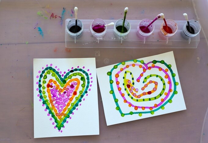 Pointillism Art for Kids with Q-tips and Watercolors - Worth Repeating!