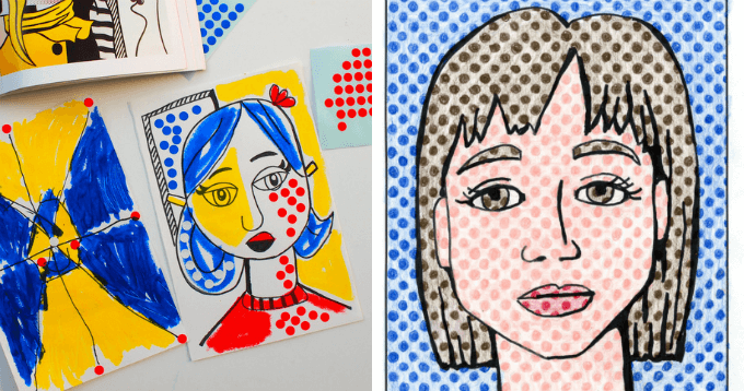 Lichtenstein Style Art for Kids