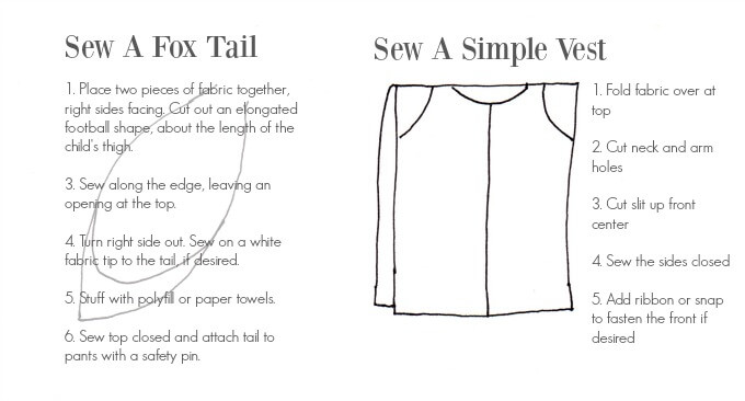 Costume Making Tips - How to Sew a Fox Tail and a Simple Vest