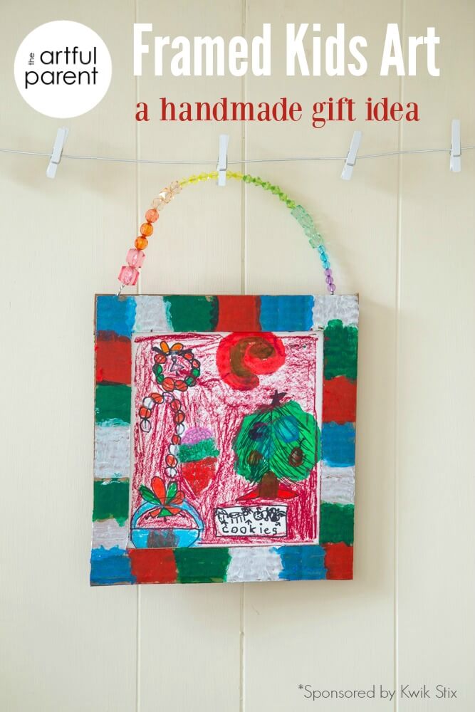 Handmade Gift Idea - DIY Hanging Framed Kids Art