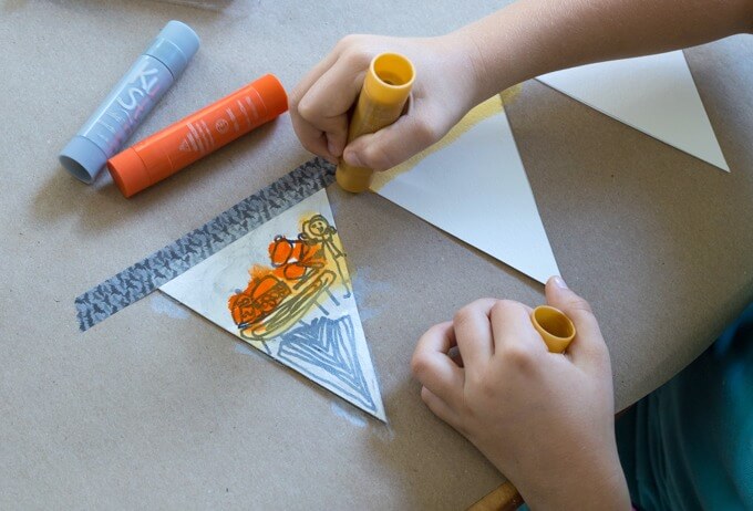 DIY Thankful Bunting Activity for Families - Using Kwik Stix Paint Sticks