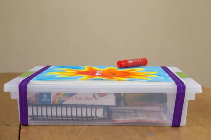 DIY Portable Art Kits for Kids - side view