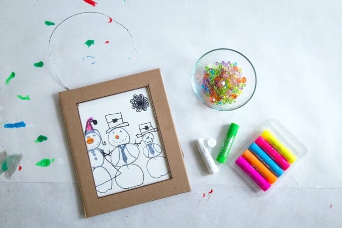 Kids Handmade Gift Idea - Adding Color with Paint Sticks