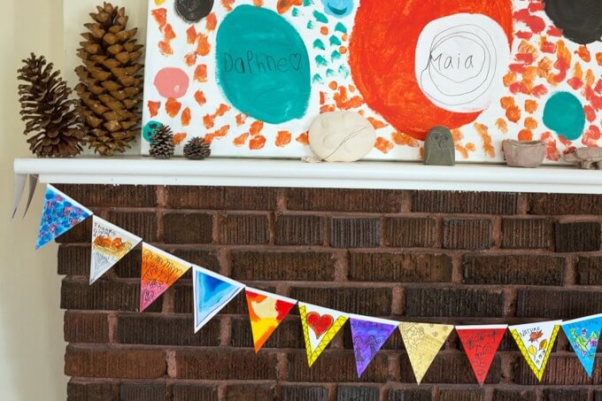 Thankful Bunting - a family thanksgiving art activity