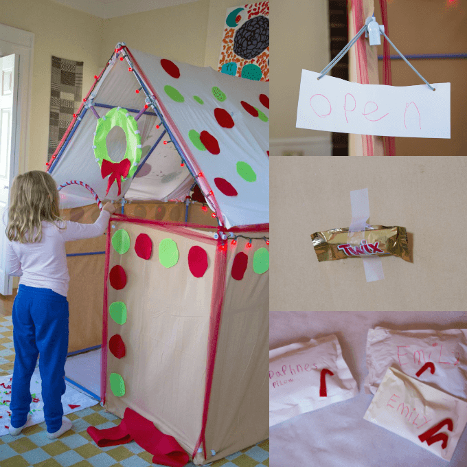 Decorating the Fort Magic Gingerbread House