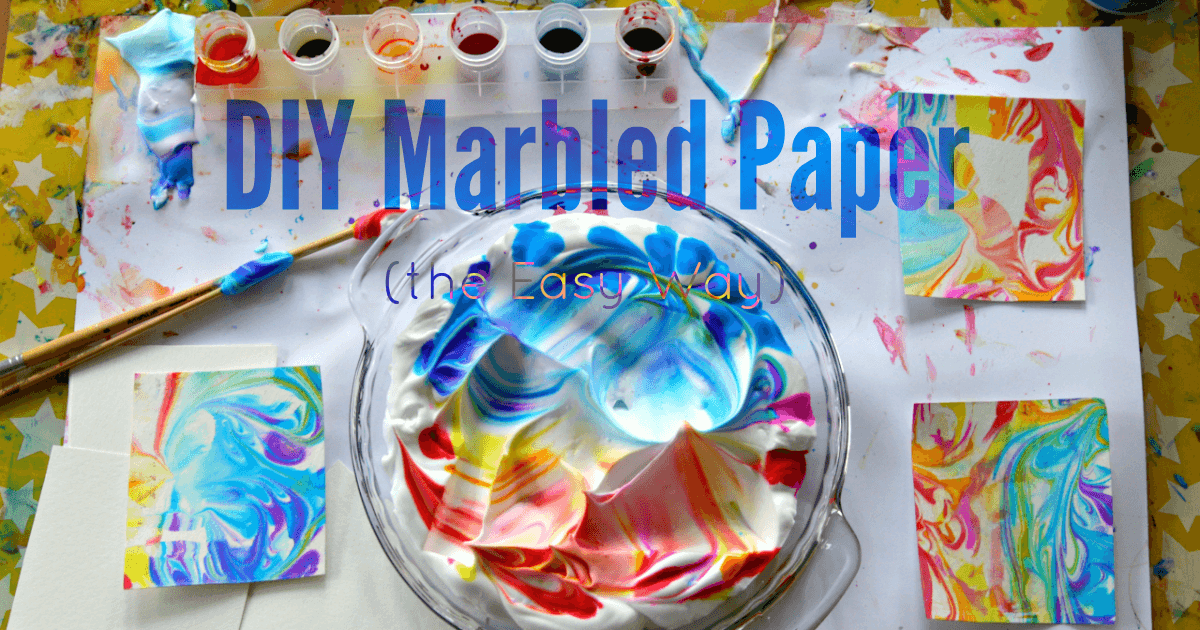 DIY Marbled Paper - The Best, Easiest, & Cheapest Method Step-by-Step