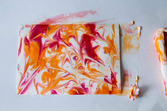 DIY Marbled Paper with Shaving Cream and Liquid Watercolor Paint