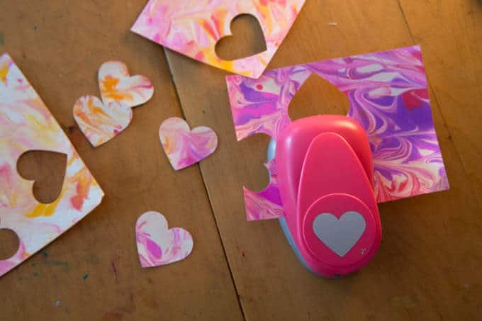 DIY Marbled Paper Hearts