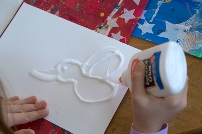 Raised Salt Painting with Kids - Glue Art