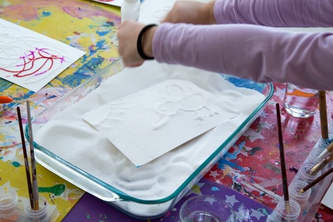 How to Make Raised Salt Painting – Top Favorite Art Activity for Kids