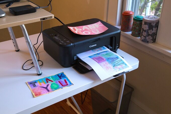 Making Photocopies of Thank You Cards for Kids