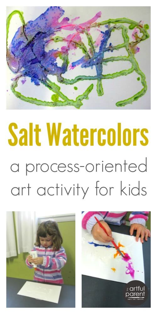 Salt Watercolors - A Process-Oriented Art Activity for Kids