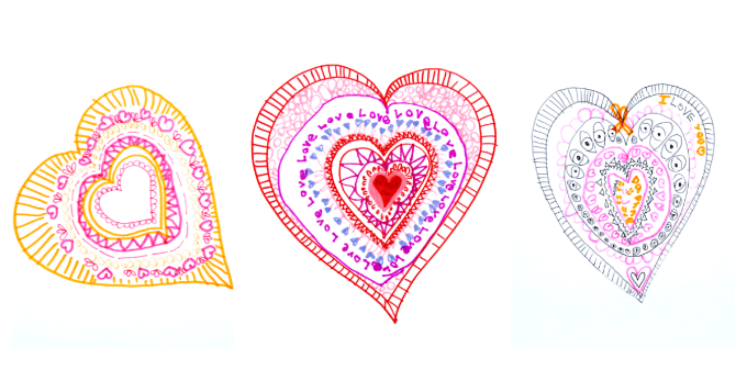 Back and Forth Heart Drawing Activity for Families