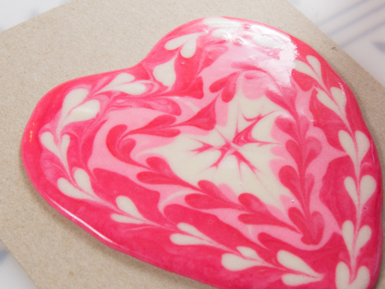 heart salt puffy paint