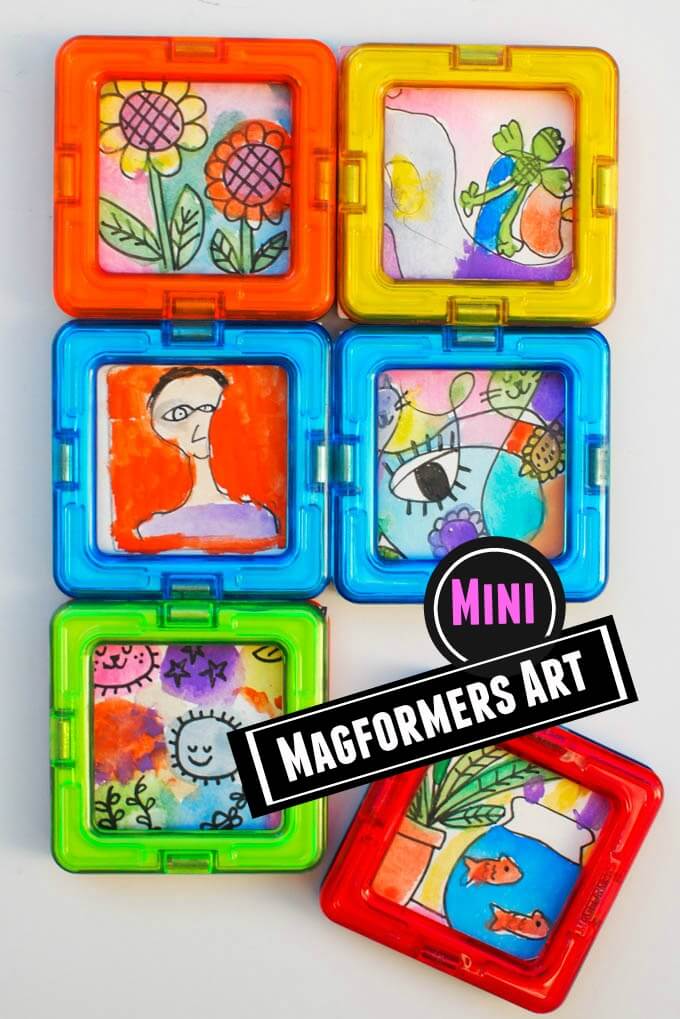 Tiny Art for Kids Framed by Magformers