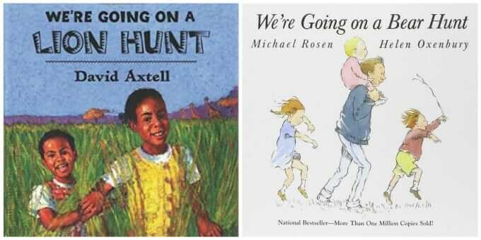 Music Books for Kids - We're Going on a Bear Hunt and Lion Hunt