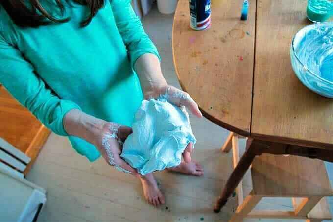 pile of slime in child's hands