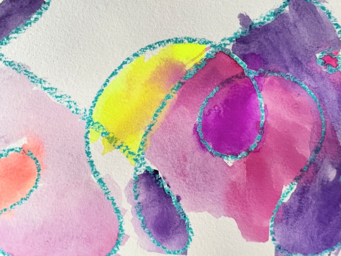 watercolor resist watercolor techniques for Kids