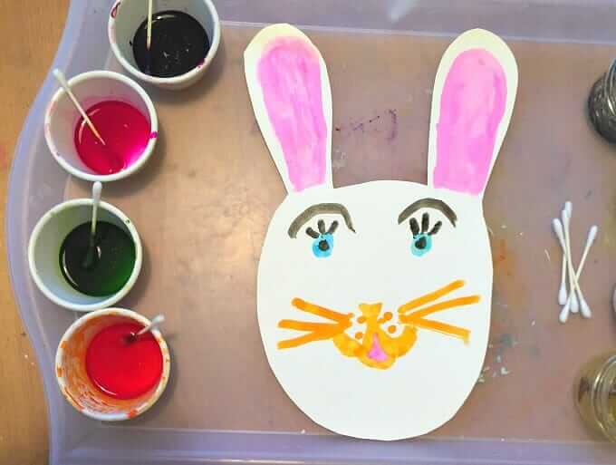 Easter Bunny Art with Watercolors